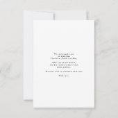 我々は逃げ道の写真アナウンスメントカード 案内状 (裏面)