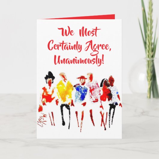 我々は間違いなく同意する！父の日を祝う カード (正面)