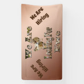 我々は雇っている，羊おもしろいのプン，バナー 横断幕 (縦)