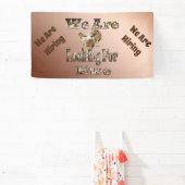 我々は雇っている，羊おもしろいのプン，バナー 横断幕 (インサイチュ)