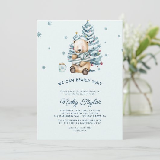 我々は雪クマ赤ちゃんシャワーを待つことができる 招待状 (スタンド正面)