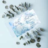 我々は雲の上にある9つの赤ちゃんシャワーの本ベビー エンクロージャーカード