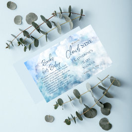 我々は雲の上にある9つの赤ちゃんシャワーの本ベビー エンクロージャーカード