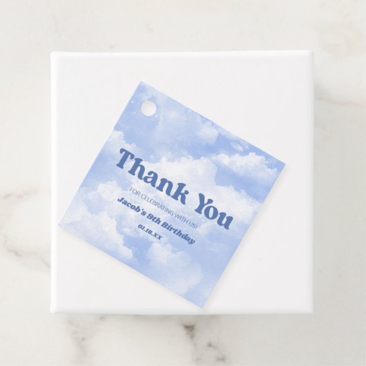 我々は雲の上にある9ブルー9番目の第9の誕生日パーティー フェイバータグ (インサイチュ)