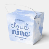 我々は雲の上にある9ブルー9番目の第9の誕生日パーティー フェイバーボックス (裏面サイド)