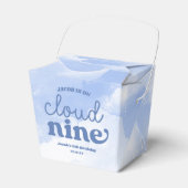 我々は雲の上にある9ブルー9番目の第9の誕生日パーティー フェイバーボックス (正面サイド)