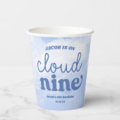 我々は雲の上にある9ブルー9番目の第9の誕生日パーティー 紙コップ (裏面)