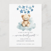 我々は雲の妊娠でテディベアを待つことができる 案内ポストカード (正面)