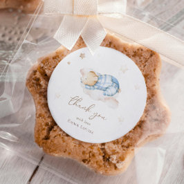 我々は雲の赤ちゃんシャワーでテディベアを待つことができる ラウンドシール