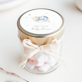 我々は雲の赤ちゃんシャワーでテディベアを待つことができる ラウンドシール