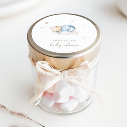 我々は雲の赤ちゃんシャワーでテディベアを待つことができる ラウンドシール