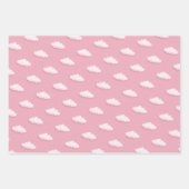 我々は雲の9つのかわいい白ふわふわ雲の上にある ラッピングペーパーシート (正面2)