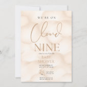 我々は雲の9ベビーシャワー上にある 招待状 (正面)