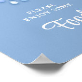 我々は雲の9少年の赤ちゃんシャワー食品の看板 ポスター (角)