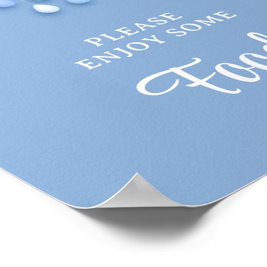 我々は雲の9少年の赤ちゃんシャワー食品の看板 ポスター (角)