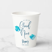 我々は雲の9男の子の赤ん坊シャワー上にある 紙コップ (正面)