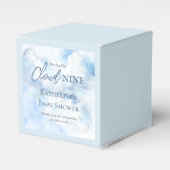 我々は雲の9青い少年の赤ちゃんシャワー上にある フェイバーボックス (正面サイド)