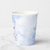 我々は雲の9青い赤ちゃんシャワー上にある 紙コップ (左)