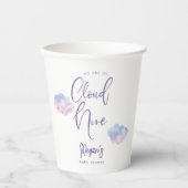 我々は雲九女の子の赤ちゃんシャワー上にある 紙コップ (正面)