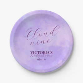 我々は雲九赤ちゃんシャワーを浴びている ペーパープレート