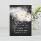 我々は雲9の金ゴールド夢想的な赤ちゃんシャワー上にある 招待状 (スタンド正面)