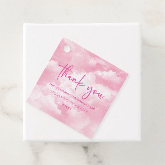 我々は雲9ピンクの赤ちゃんシャワーを浴びている フェイバータグ (インサイチュ)