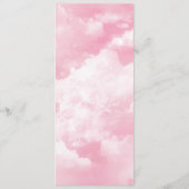 我々は雲9ピンクの赤ちゃんシャワー食品メニュー上にある メニュー (裏面)