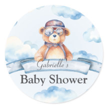 我々は雲9人のヴィンテージの男の子ベビーベイビーシャワー上にある