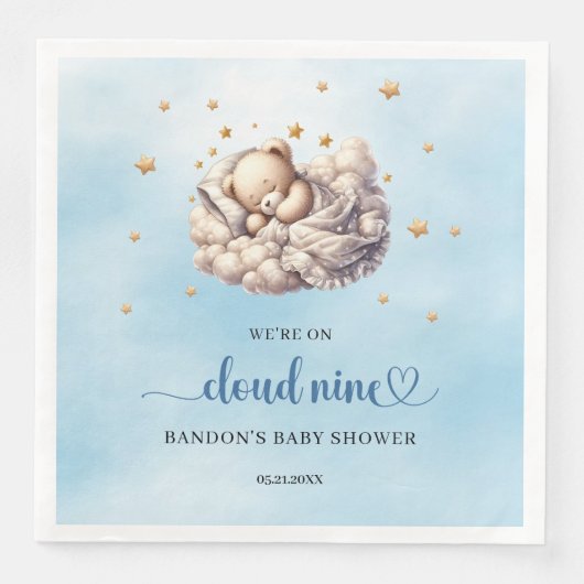 我々は雲9眠っているテディベアの少年 (正面)