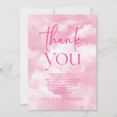 我々は雲9輝く雲の赤ちゃんシャワー上にある サンキューカード (正面)