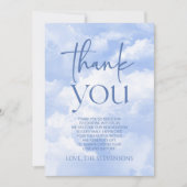 我々は雲9輝く雲の赤ちゃんシャワー上にある サンキューカード (正面)