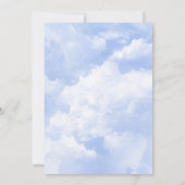 我々は雲9輝く雲の赤ちゃんシャワー上にある サンキューカード (裏面)