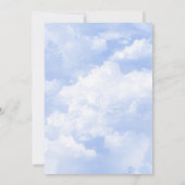 我々は雲9輝く雲の赤ちゃんシャワー上にある 招待状 (裏面)