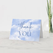 我々は雲9青い雲の赤ちゃんシャワー上にある サンキューカード (正面)