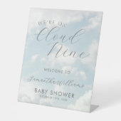 我々は雲9青い雲の赤ちゃんシャワー上にある 台座サイン (正面)