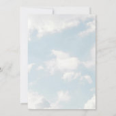 我々は雲9青い雲の赤ちゃんシャワー上にある 招待状 (裏面)