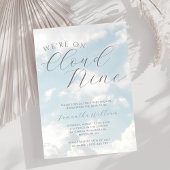 我々は雲9青い雲の赤ちゃんシャワー上にある 招待状