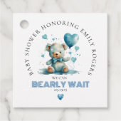 我々は青いテディベアを待つことができる フェイバータグ (正面)