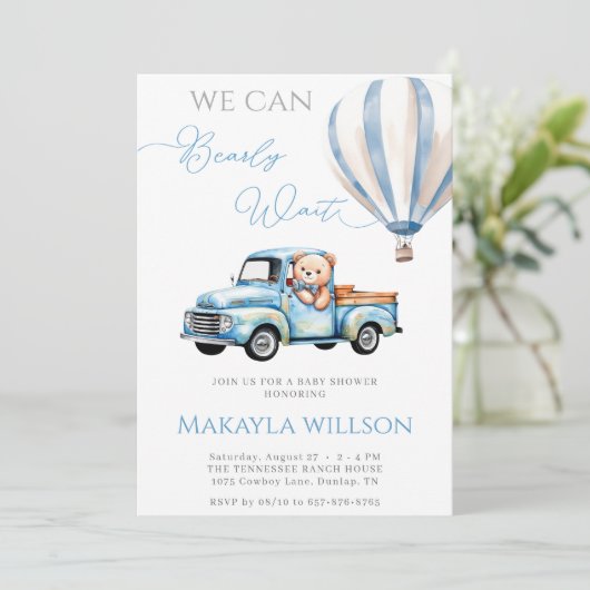 我々は青いテディ赤素朴ちゃんシャワーを待つことができる 招待状 (スタンド正面)