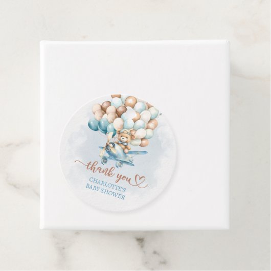 我々は青いバルーン赤ちゃんシャワーを待つことができる フェイバータグ (インサイチュ)