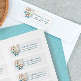 我々は青いバルーン赤ちゃんシャワーを待つことができる ラベル