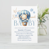 我々は青いベビーシャワー招待状を待つ 招待状 (スタンド正面)