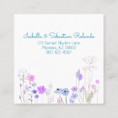 我々は青い窓を咲かせる花箱のカスタム スクエア名刺 (裏面)