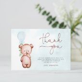 我々は青い赤ちゃんシャワーサンキューカードを待つことができる サンキューカード (スタンド正面)