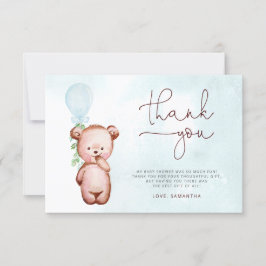 我々は青い赤ちゃんシャワーサンキューカードを待つことができる サンキューカード