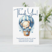 我々は青い赤ちゃんシャワーサンキューカードを待つことができる サンキューカード (スタンド正面)
