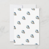 我々は青い赤ちゃんシャワーサンキューカードを待つことができる サンキューカード (裏面)