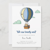 我々は青少年の赤ちゃんシャワーを待つことができる 招待状 (正面)