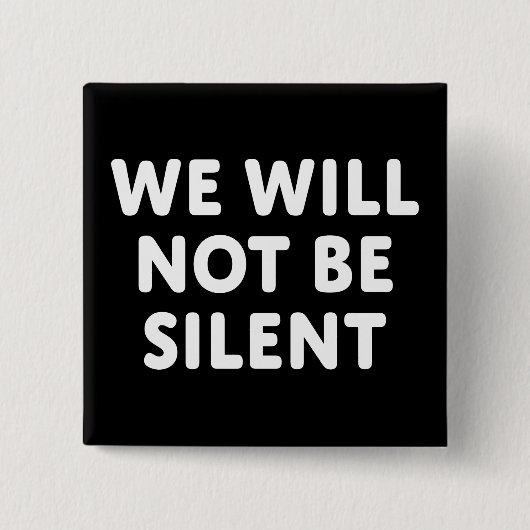 我々は静か 缶バッジ (正面)