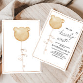 我々は非常に茶色のバルーン赤ちゃんシャワーを待つことができる 招待状